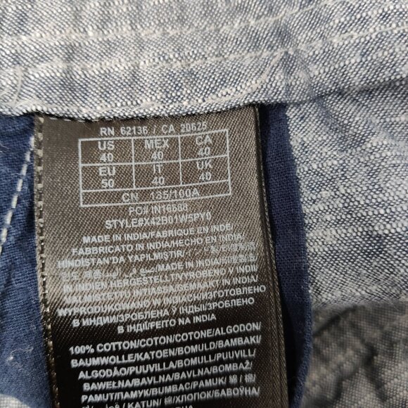 Guess Men's 100% Cotton Heathered Blue Jean Cargo Shorts in Blue Size 40 Summer - Picture 4 of 10